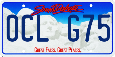 SD license plate 0CLG75