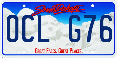 SD license plate 0CLG76