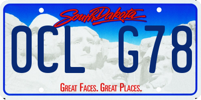 SD license plate 0CLG78