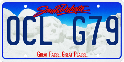 SD license plate 0CLG79