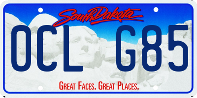 SD license plate 0CLG85