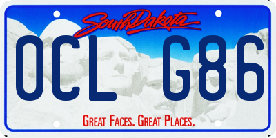 SD license plate 0CLG86