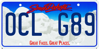SD license plate 0CLG89