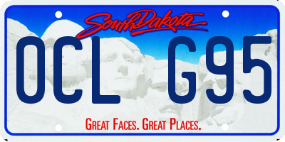 SD license plate 0CLG95