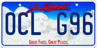 SD license plate 0CLG96