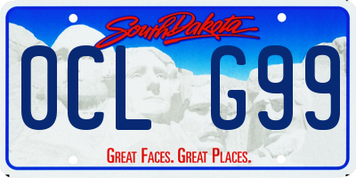 SD license plate 0CLG99