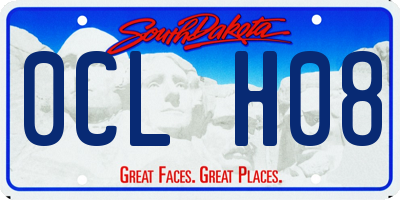 SD license plate 0CLH08