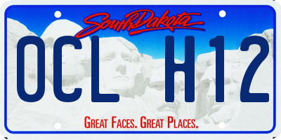 SD license plate 0CLH12
