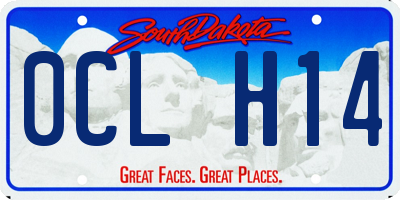 SD license plate 0CLH14