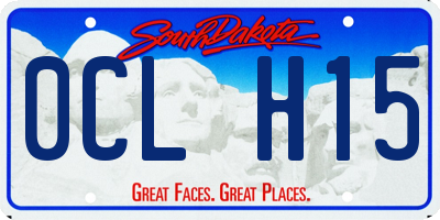 SD license plate 0CLH15