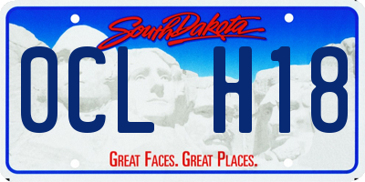 SD license plate 0CLH18