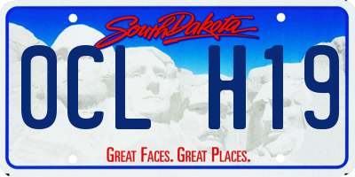 SD license plate 0CLH19
