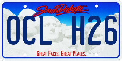 SD license plate 0CLH26