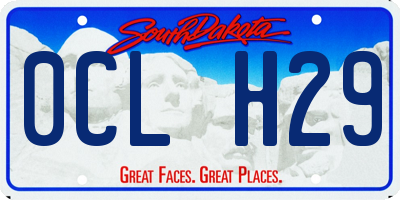 SD license plate 0CLH29
