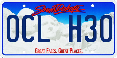 SD license plate 0CLH30
