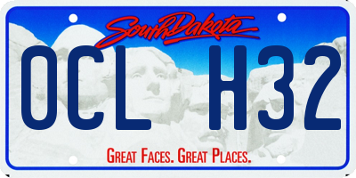 SD license plate 0CLH32