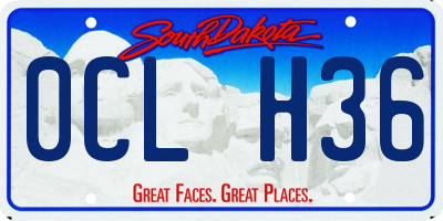 SD license plate 0CLH36