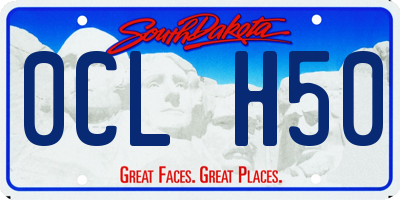 SD license plate 0CLH50
