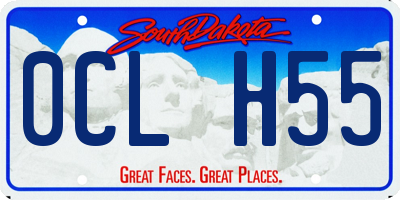 SD license plate 0CLH55