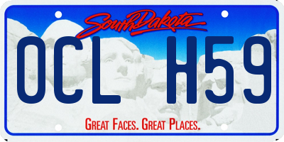 SD license plate 0CLH59
