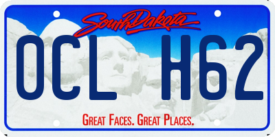 SD license plate 0CLH62