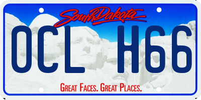 SD license plate 0CLH66