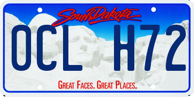 SD license plate 0CLH72