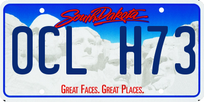 SD license plate 0CLH73