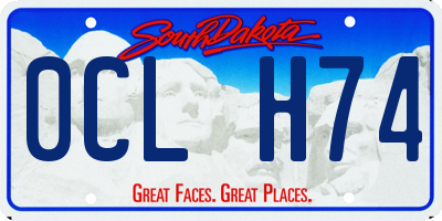 SD license plate 0CLH74