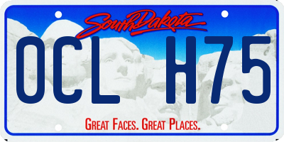 SD license plate 0CLH75