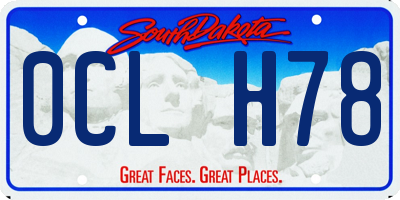 SD license plate 0CLH78