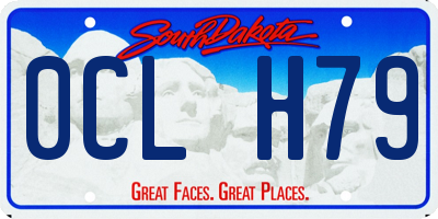 SD license plate 0CLH79