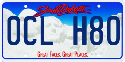 SD license plate 0CLH80