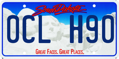 SD license plate 0CLH90