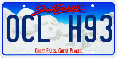 SD license plate 0CLH93