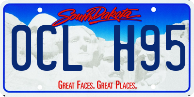 SD license plate 0CLH95