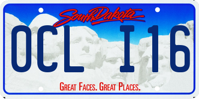 SD license plate 0CLI16