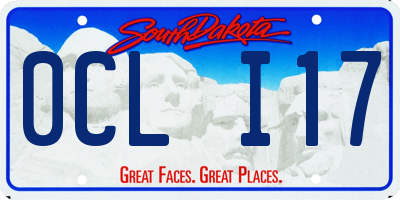 SD license plate 0CLI17