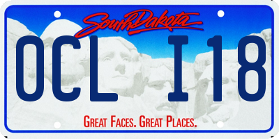 SD license plate 0CLI18