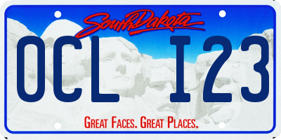 SD license plate 0CLI23