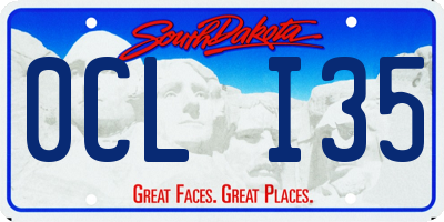 SD license plate 0CLI35