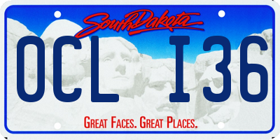 SD license plate 0CLI36