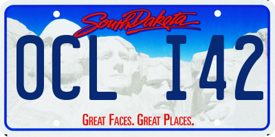 SD license plate 0CLI42