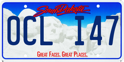 SD license plate 0CLI47