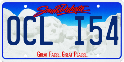 SD license plate 0CLI54