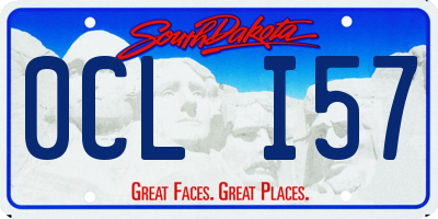 SD license plate 0CLI57