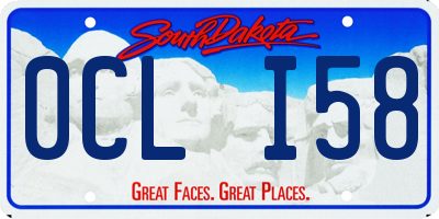 SD license plate 0CLI58