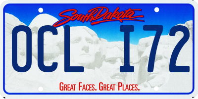 SD license plate 0CLI72