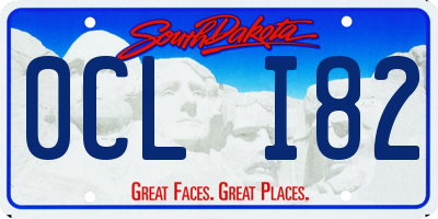 SD license plate 0CLI82