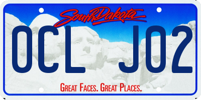 SD license plate 0CLJ02